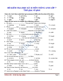 10 Đề kiểm tra HK2 môn Tiếng Anh 7