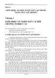 Giới thiệu ngôn ngữ lập trình C: Tổng quan về ngôn ngữ lập trình