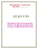 Luận văn ngành kế toán : Hoàn thiện tổ chức kế toán doanh thu, chi phí và xác định kết quả kinh doanh tại công ty TNHH Kim Khí Màu Xanh