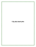 Lắp ghép hạnh phúc