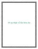 10 sự thật về lão hóa da