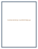 Cách làm bài thi đọc và nói IELTS hiệu quả.