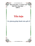 Các phương pháp thanh toán quốc tế: Tiểu luận [chuẩn nhất]