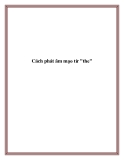 Cách phát âm mạo từ "the".