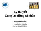 Lý thuyết cung lao động cá nhân: Tổng quan và ứng dụng
