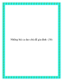 10 bài ca dao chủ đề hạnh phúc gia đình
