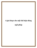 4 giai đoạn cho một bài luận đúng ngữ pháp.