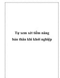 Tự xem xét tiềm năng bản thân khi khởi nghiệp
