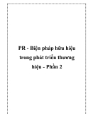 PR: Biện pháp hữu hiệu phát triển thương hiệu - Phần 2