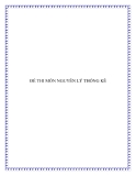 Đề thi môn Nguyên lý Thống kê: Tổng hợp đề thi các năm