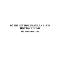 Đề thi Tin học đại cương IT001.0809.11.05 Đại học Ngân hàng TPHCM (lần 1)