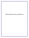 Đề thi kết thúc môn mô hình toán: Tổng hợp [Năm]