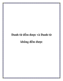 Danh từ đếm được và Danh từ không đếm được