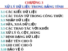 Bài giảng Excel căn bản: Xử lý dữ liệu trong bảng tính - Chương 2