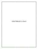 GIAI THOẠI CA DAO