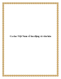 Ca dao Việt Nam về lao động và văn hóa