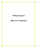 Những trạng từ nhận xét và đánh giá