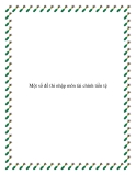 Một số đề thi nhập môn tài chính tiền tệ