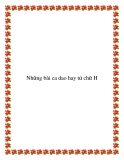 Những bài ca dao hay từ chữ H