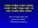 Thực phẩm chức năng, hoạt chất sinh học và sức khỏe bền vững - TS. Dương Thanh Liêm