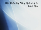 hoi thao ky nang quan ly va lanh dao