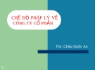 Chế độ pháp lý về công ty cổ phần: Nghiên cứu mới nhất