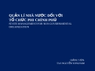 QUẢN LÍ NHÀ NƯỚC ĐỐI VỚI TỔ CHỨC PHI CHÍNH PHỦ