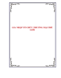 Gia nhập Tổ chức Thương mại Thế giới (WTO): Kinh nghiệm và Cơ hội