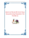 Quản lý Nhà nước đối với các Công ty Chứng khoán tham gia thị trường Chứng khoán ở Việt Nam hiện nay