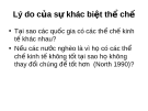 Lý do của sự khác biệt thể chế: Giải thích và phân tích