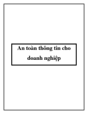 An toàn thông tin cho doanh nghiệp