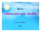 Chính Sách Môi Trường: Cơ sở lý thuyết chính sách môi trường - Chương 2