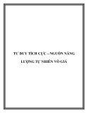 Tư Duy Tích Cực: Nguồn Năng Lượng Tự Nhiên Vô Giá - Bí Quyết Thành Công