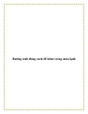 Dưỡng sinh đúng cách để khỏe trong mùa lạnh