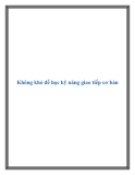 Không khó để học kỹ năng giao tiếp cơ bản