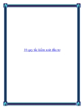 10 quy tắc kiểm soát đầu tư