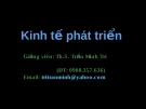 Đề cương Kinh tế học phát triển [chuẩn nhất]