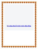 Kỹ năng thuyết trình trước đám đông.