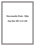 Macromedia Flash - Hiệu ứng thay đổi vị trí chữ
