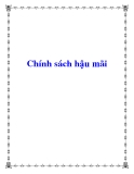 Chính Sách Hậu Mãi Tốt Nhất, Mới Nhất [Năm Nay]