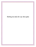 Dưỡng da mùa hè cực đơn giản.