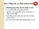 Chính sách tổng cầu và chính sách tài khóa: Bài 7 [Chuẩn Nhất]