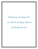 Marketing nội dung cho các thiết bị di động: Một số thủ thuật hữu ích