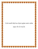 Cách muối thịt heo (lợn) ngâm nước mắm ngày tết cổ truyền.