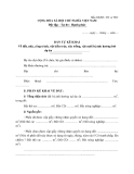 MẪU BẢN TỰ KÊ KHAI Về đất, nhà, công trình, vật kiến trúc, cây trồng, vật nuôi bị ảnh hưởng bởi dự án 