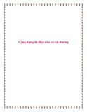 Cộng dụng kì diệu của củ cải đường.