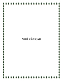 NHỚ VĂN CAO