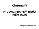 Kỹ thuật kiểm toán: Tổng hợp kiến thức và kinh nghiệm