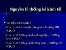 Nguyên lý thống kê kinh tế: Tổng quan và ứng dụng