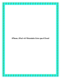 iPhone, iPad với Mountain Lion qua iCloud